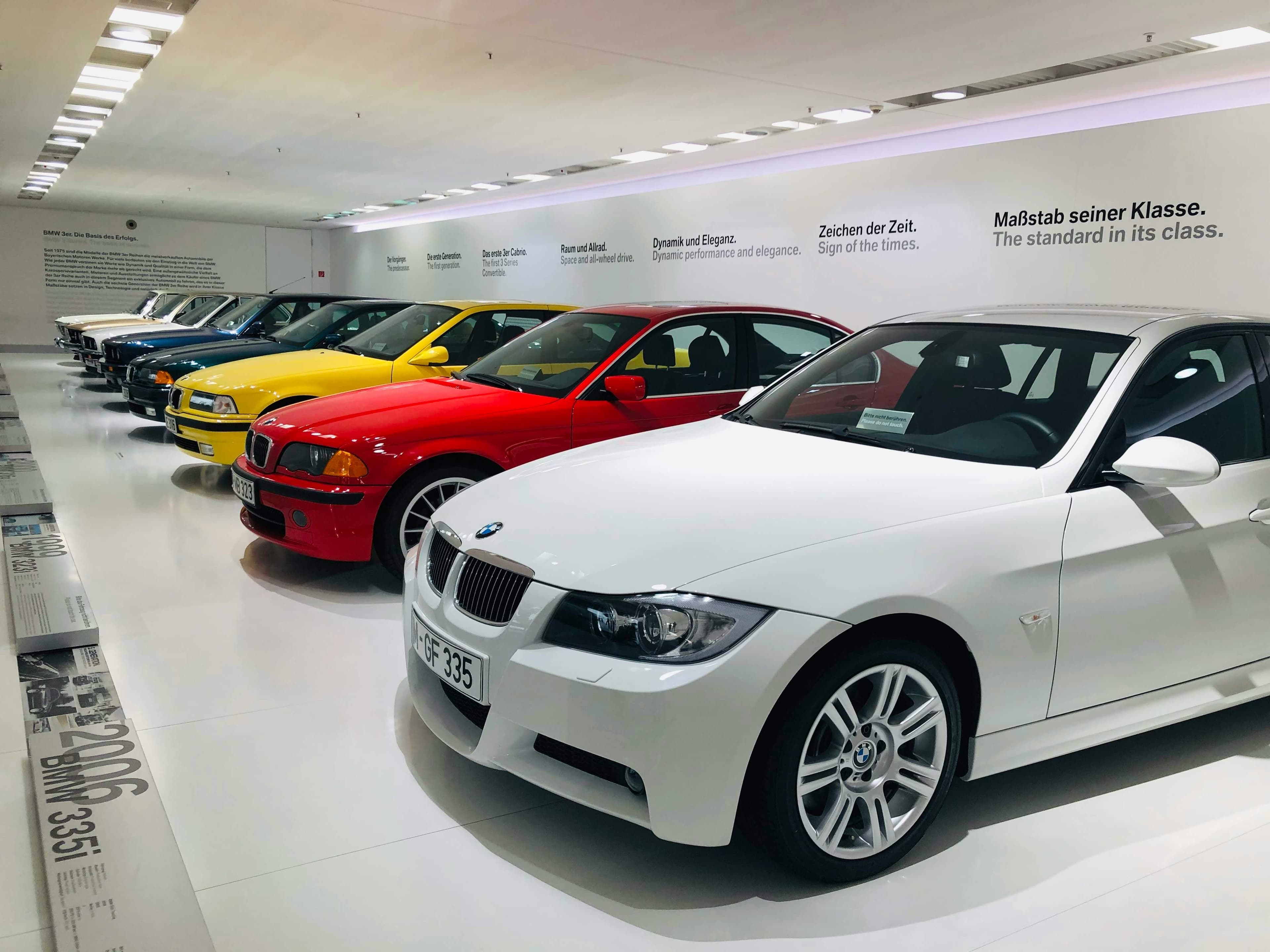 Cars on display
